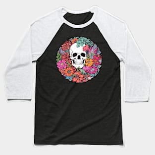 Bones and Botany in Cartoon Style Baseball T-Shirt